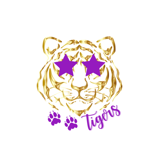 Preppy Foil Tiger DTF Transfer