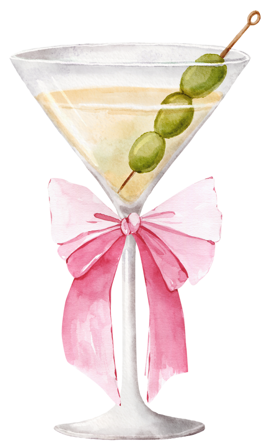 Martini Bow DTF Transfer