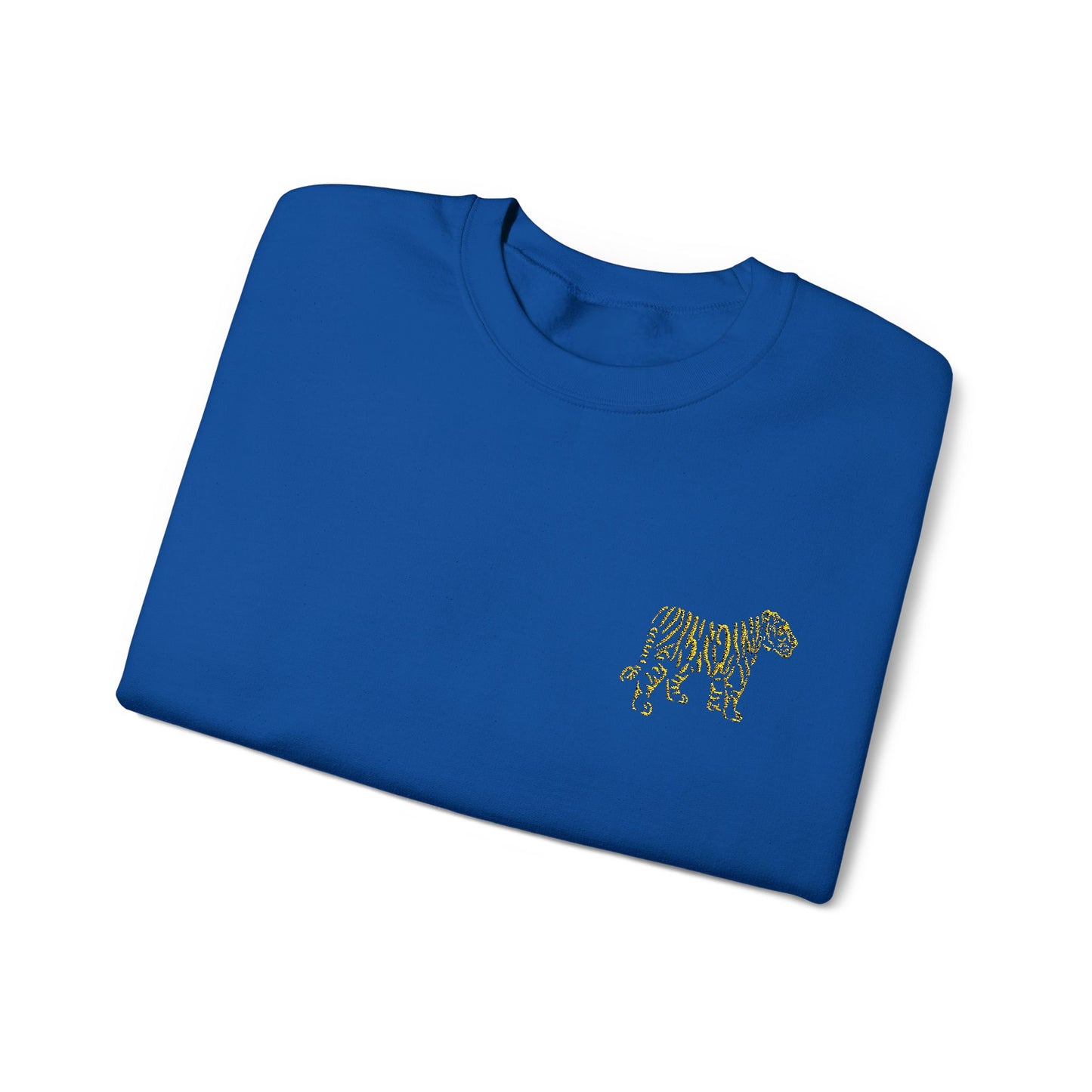 Yellow Embroidered Tiger Crewneck