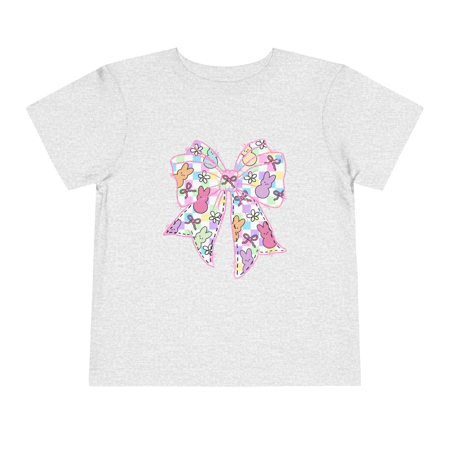 Easter Peeps Coquette Bow Toddler Tee