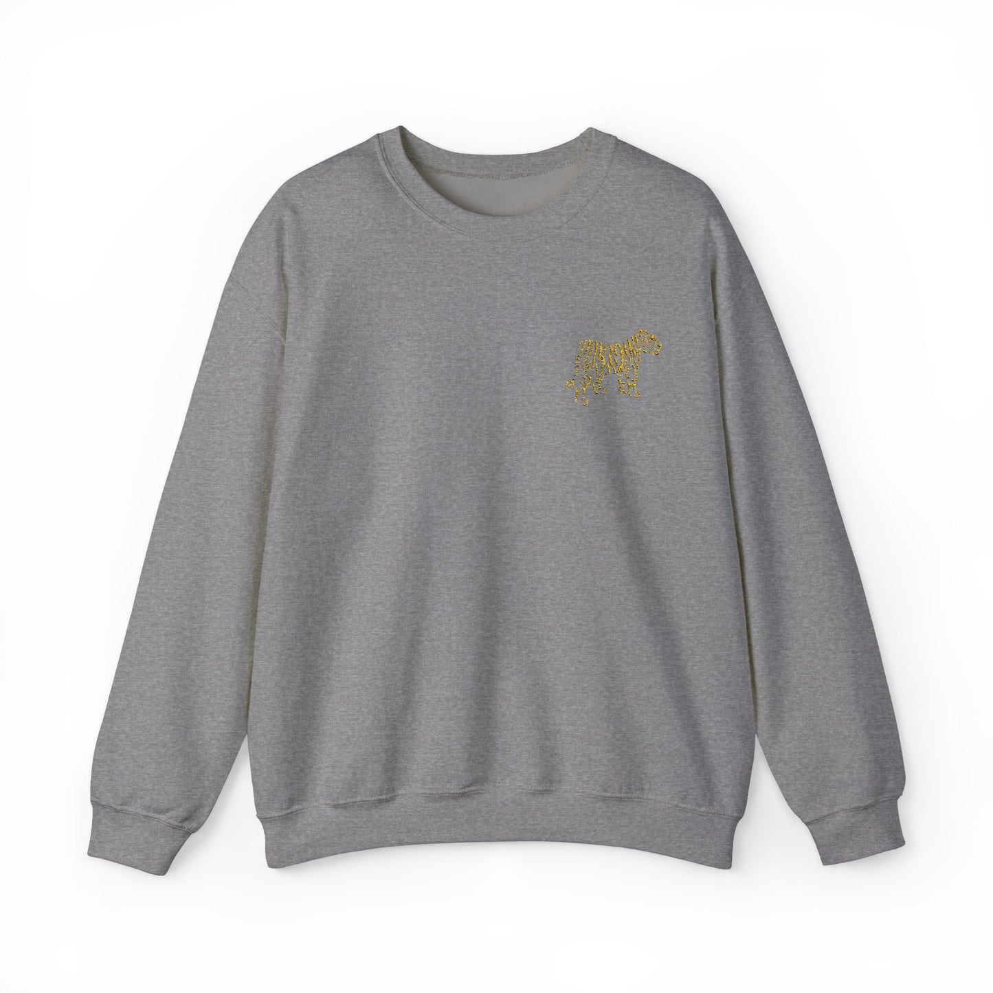 Yellow Embroidered Tiger Crewneck
