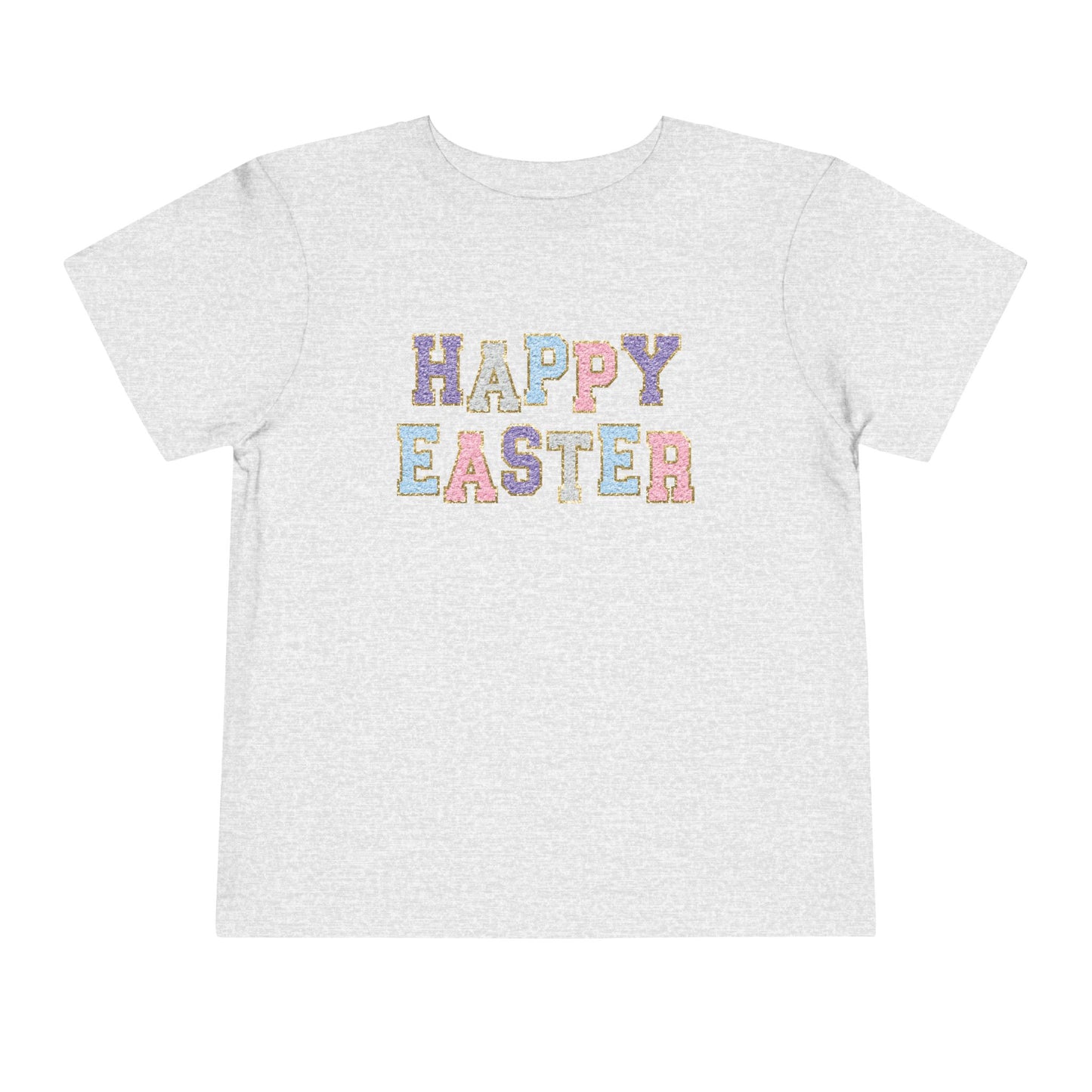 Faux Chenille Patch “Happy Easter” Toddler Tee