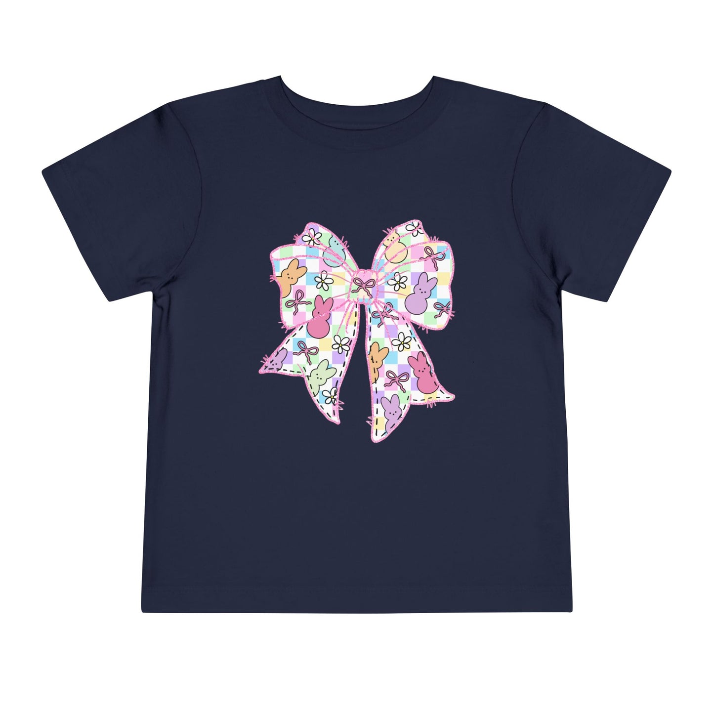 Easter Peeps Coquette Bow Toddler Tee
