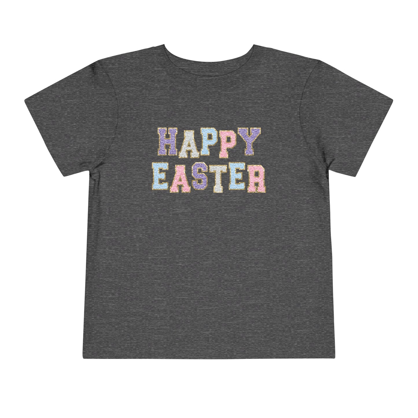 Faux Chenille Patch “Happy Easter” Toddler Tee