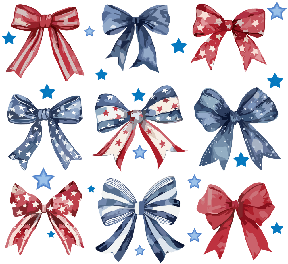 USA Bow Coquette DTF Transfer