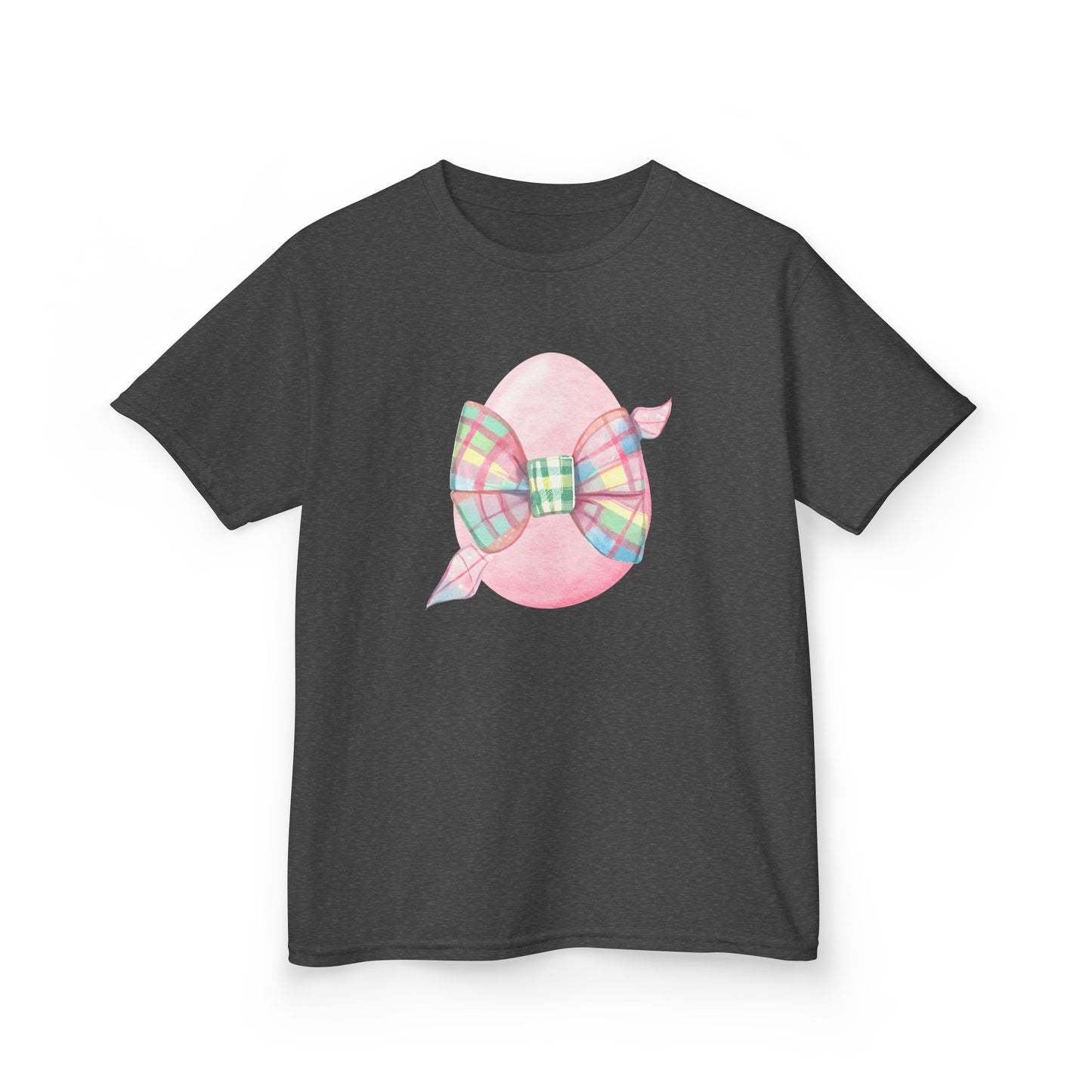 Plaid Bow Easter Egg Youth Tee