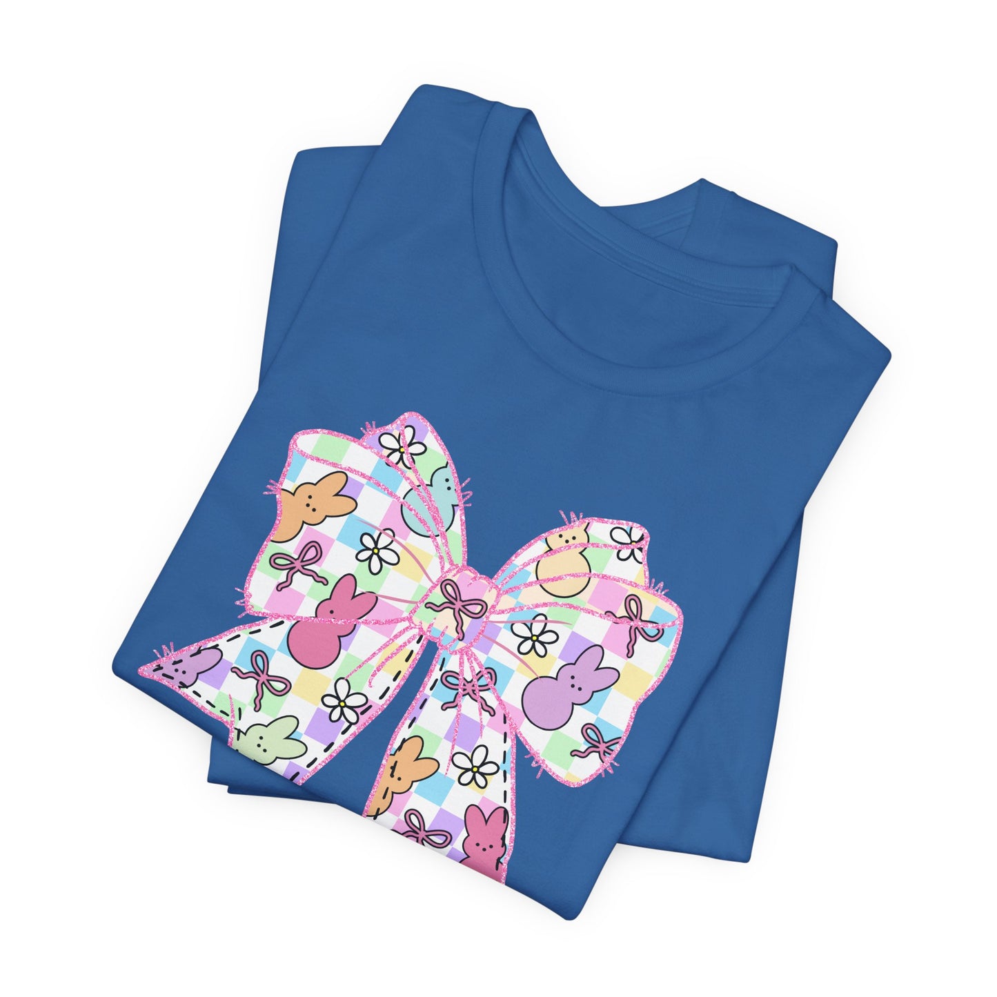 Easter Peeps Coquette Bow Adult Tee