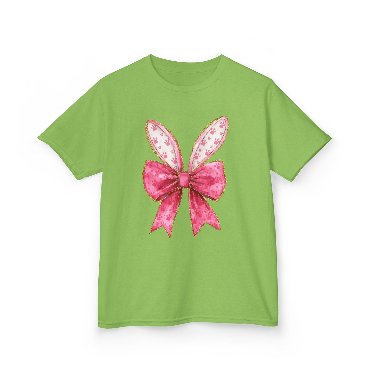 Pink Bow Bunny Ears Youth Tee