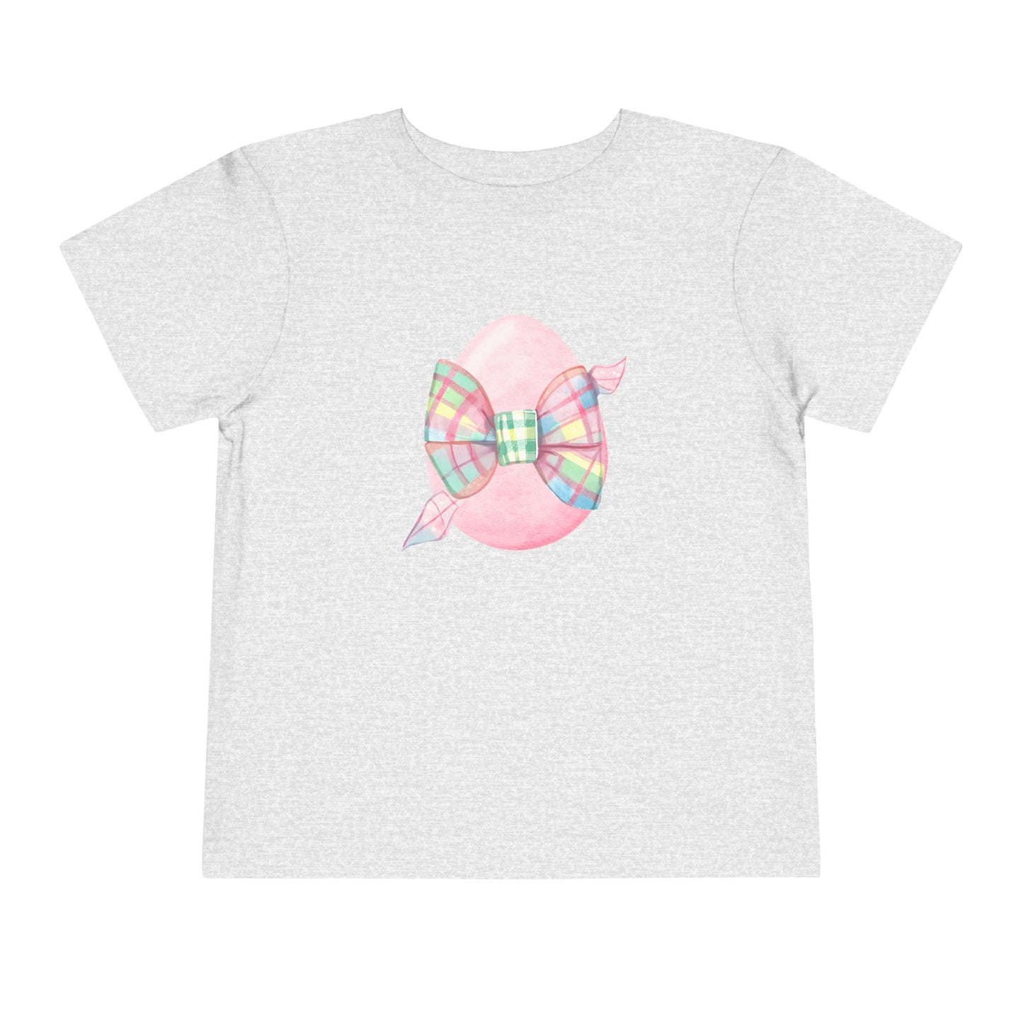 Plaid Bow Easter Egg Toddler Tee