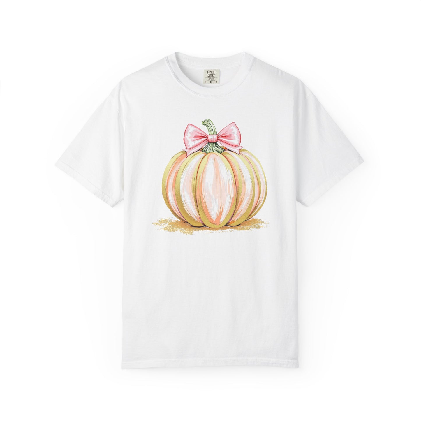Simple Pumpkin with Pink Bow DTF Transfer