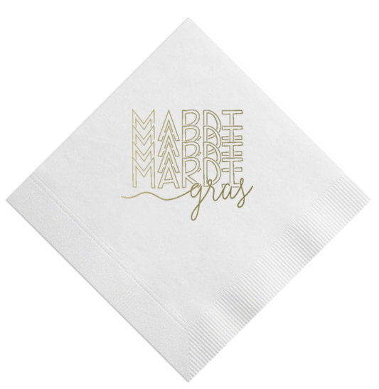 Mardi Mardi Mardi Gras Beverage Napkin