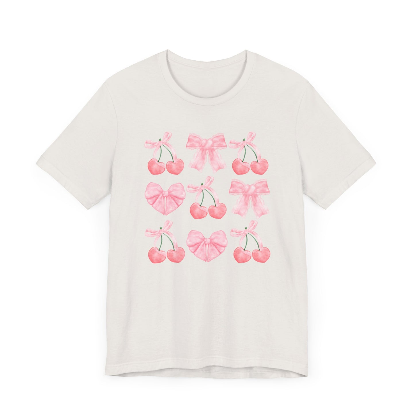 Pink Cherry Heart & Bow Tee