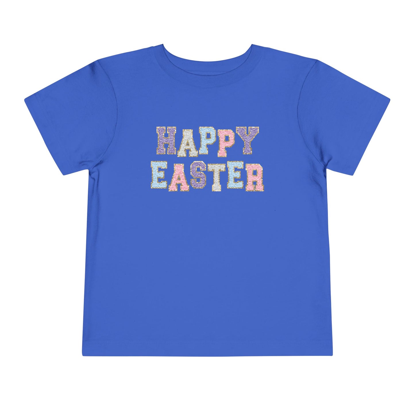 Faux Chenille Patch “Happy Easter” Toddler Tee