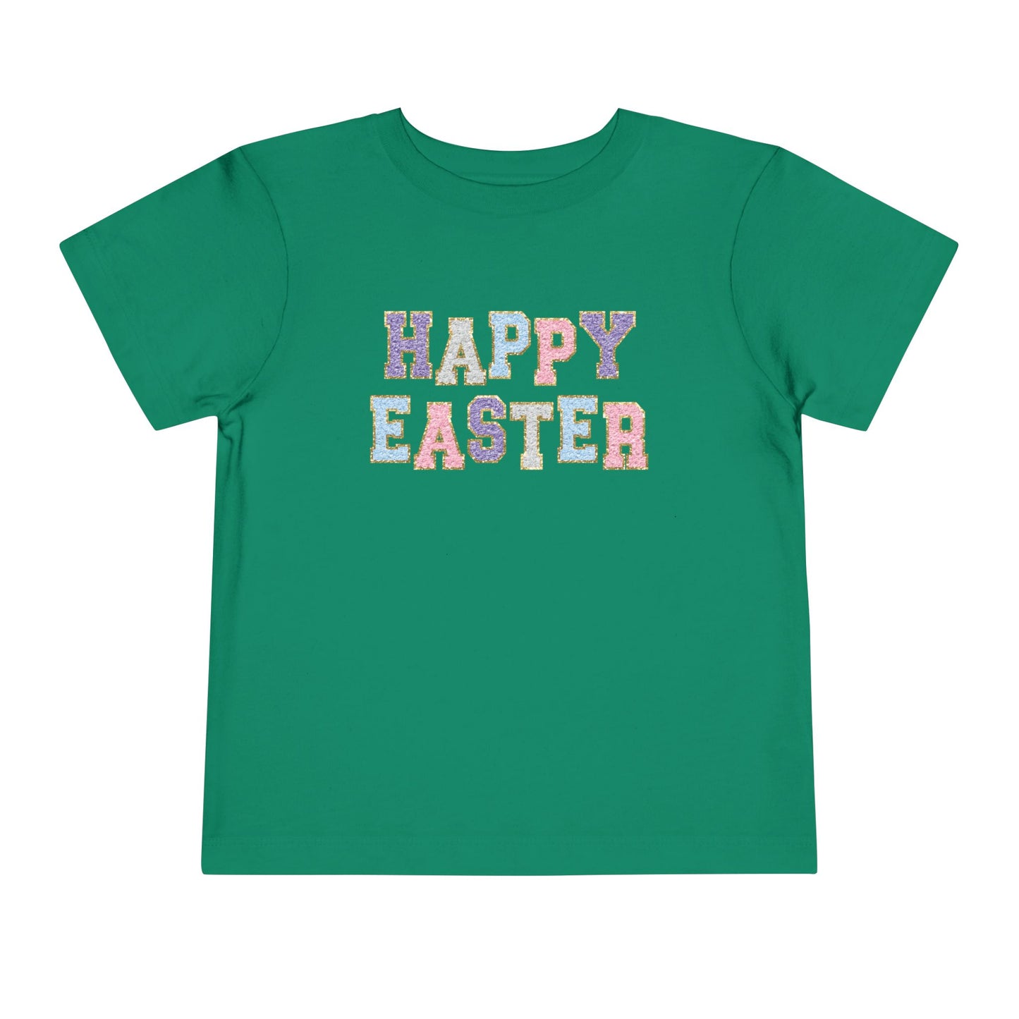 Faux Chenille Patch “Happy Easter” Toddler Tee