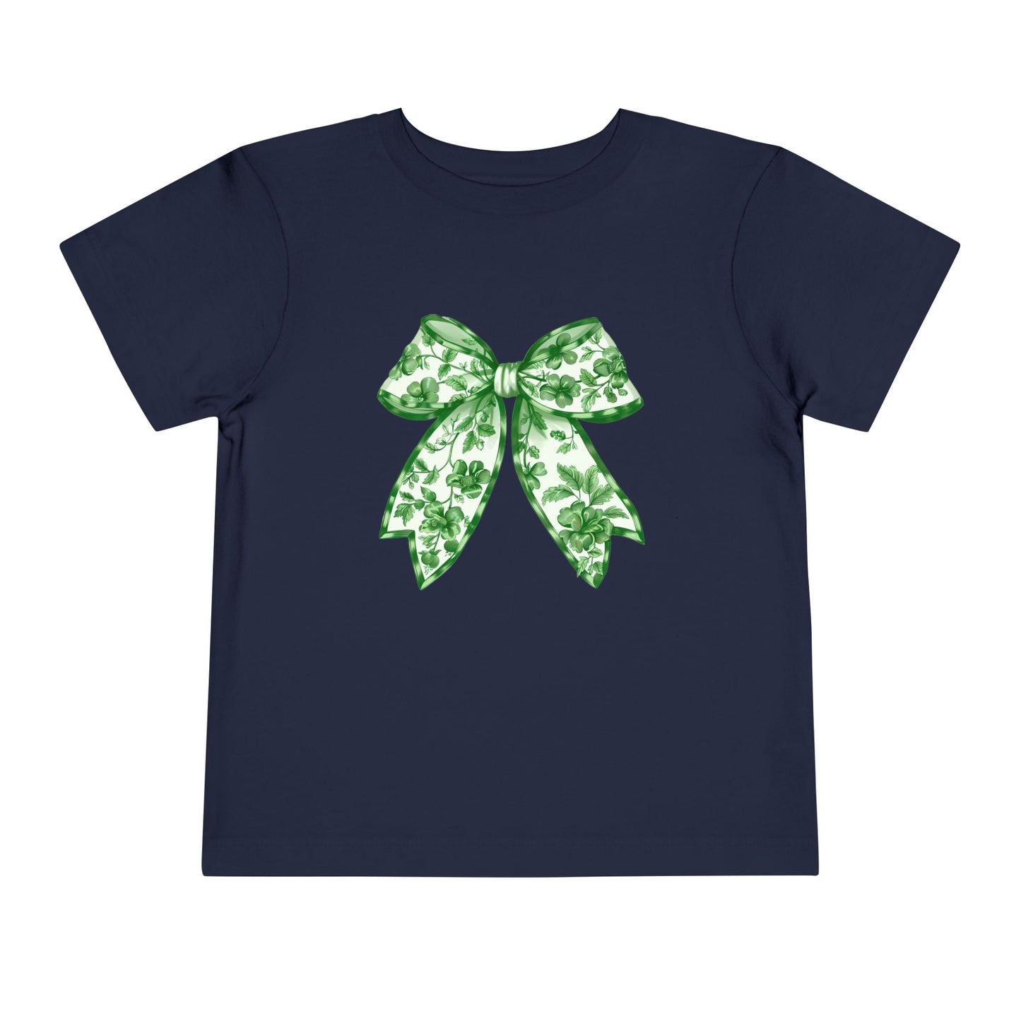 Green Chinoiserie Bow Toddler Tee
