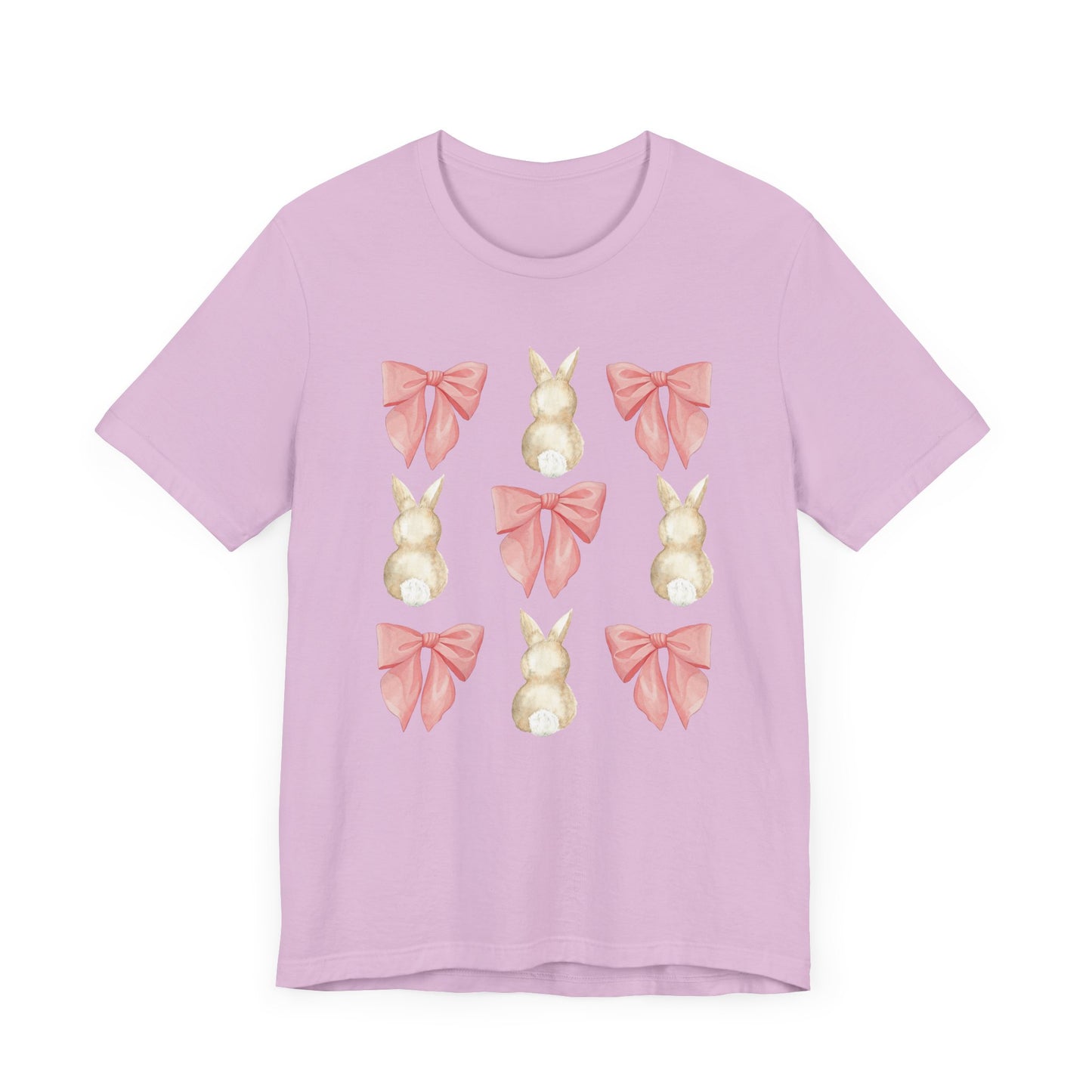 Bunnies & Pink Bow Coquette Adult Tee