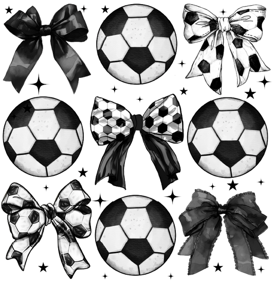 Soccer Bow and Coquette DTF Transfer