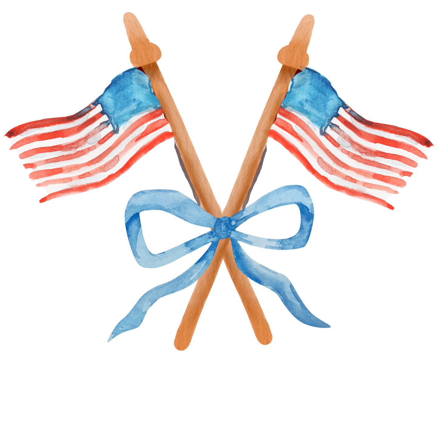 Flags with Bow DTF Transfer