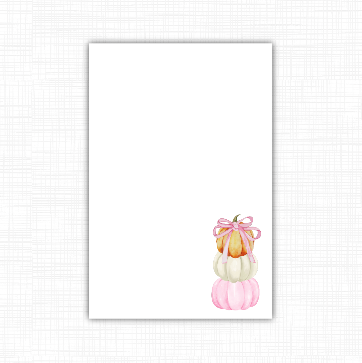 Pumpkin Stack Bow Notepad