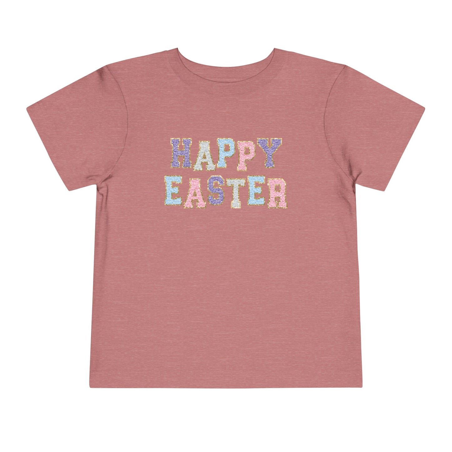 Faux Chenille Patch “Happy Easter” Toddler Tee