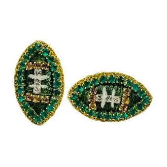 Green and Gold Football Stud