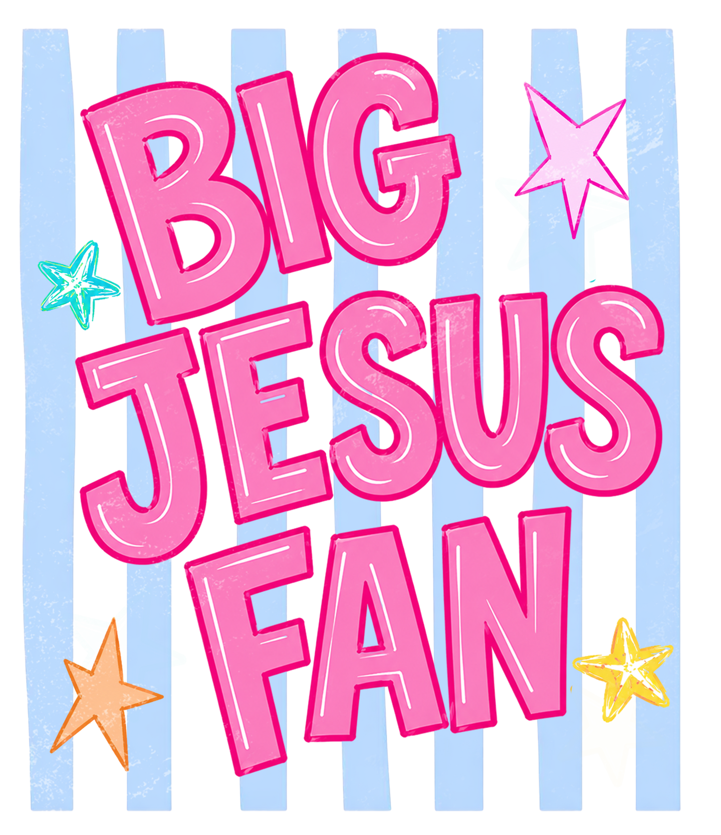 Big Jesus Fan DTF Transfer