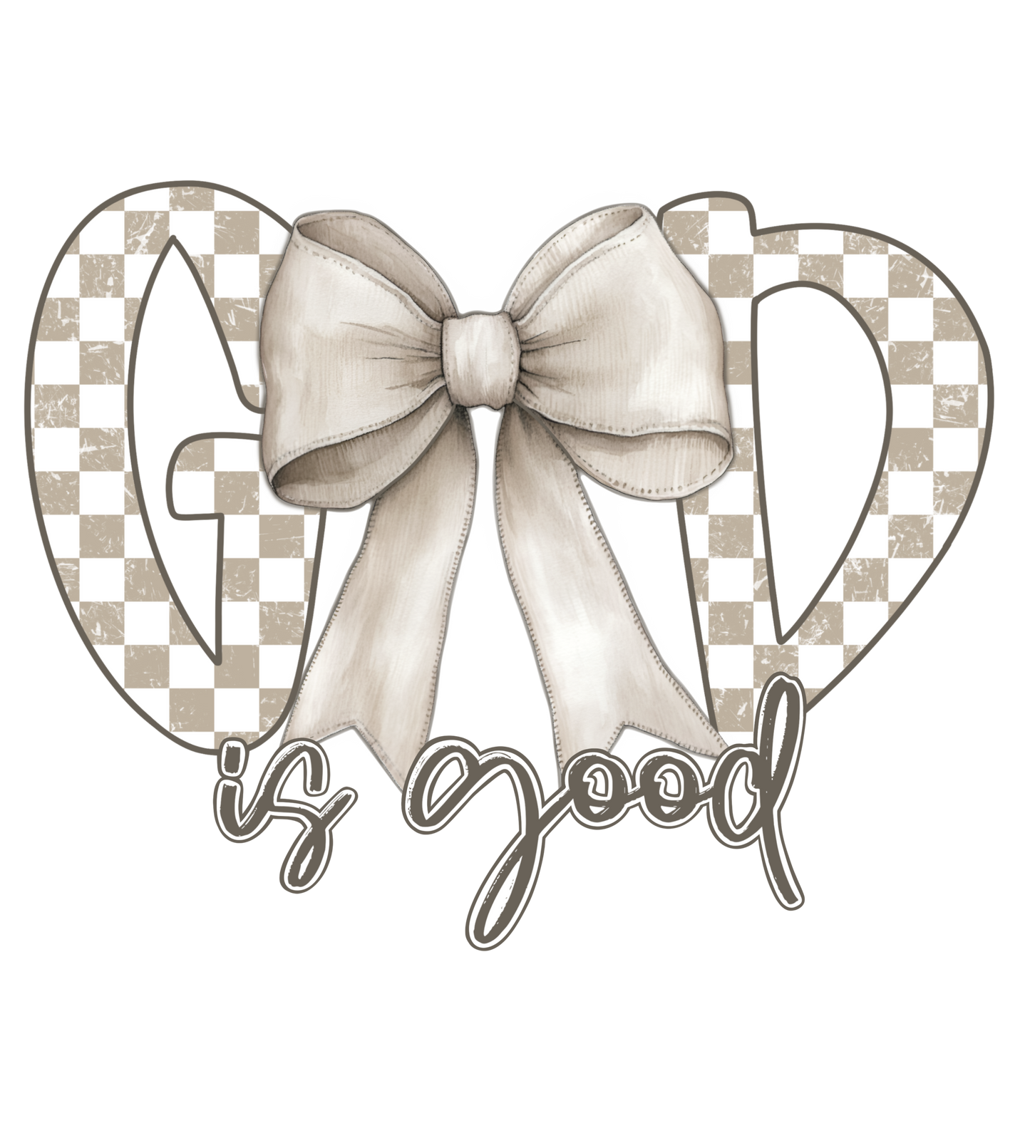 Checkered God is Good DTF Transfer