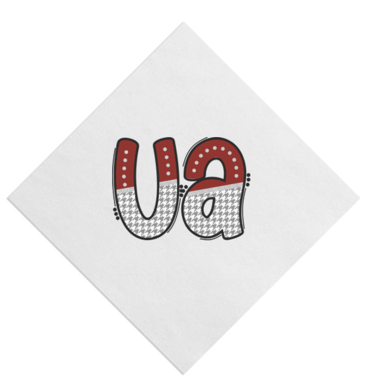 State Gameday Doodle Beverage Napkin
