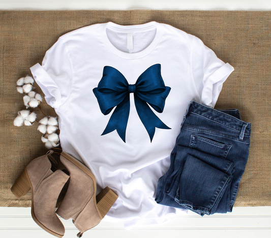 Navy Bow DTF Transfer