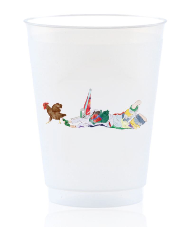 Mardi Gras Chicken Run Shatterproof Cup