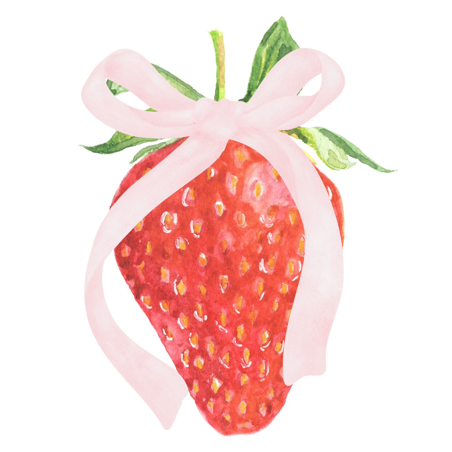 Strawberry with Bow DTF Transfer