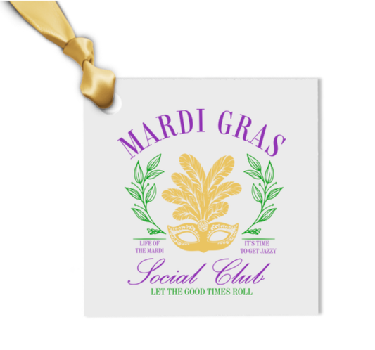 Mardi Gras Social Club Gift Tags