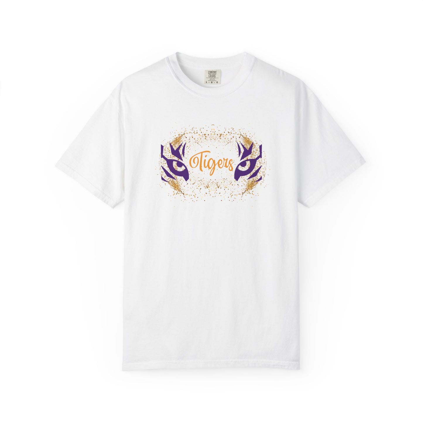 Purple and Gold Faux Glitter Tiger Eye DTF Transfer