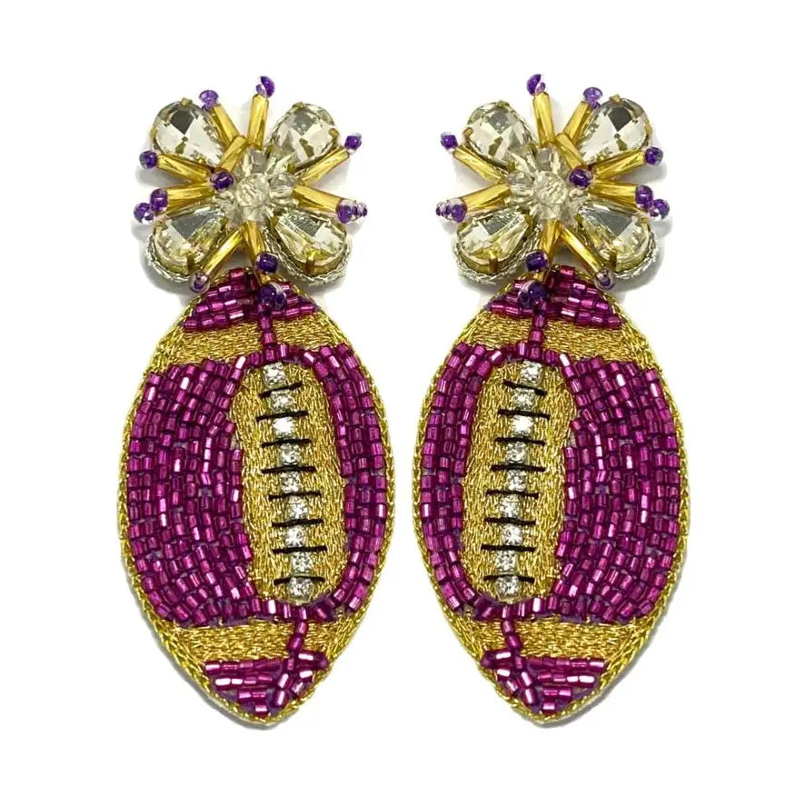 Purple and Gold Football Burst