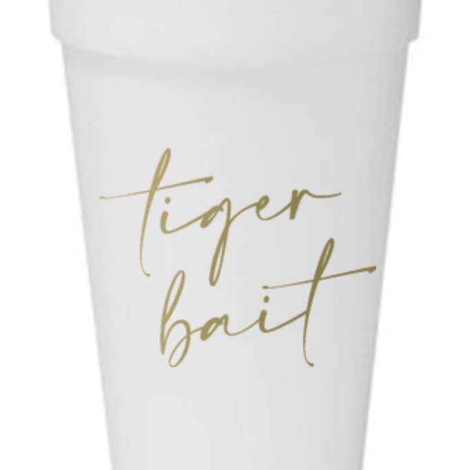 Tiger Bait Styrofoam Cups