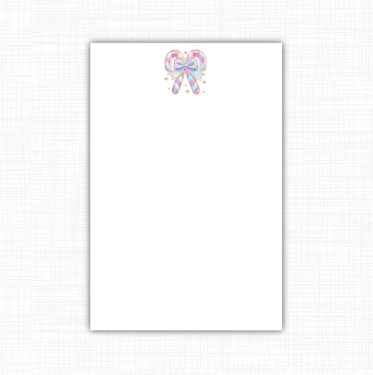 Metallic Candy Cane Notepad