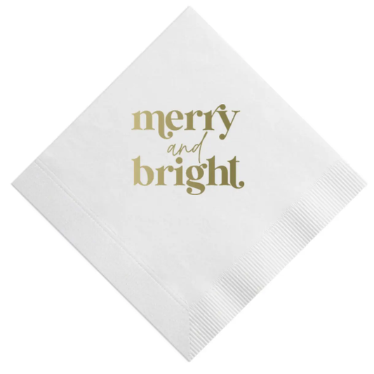 Merry and Bright Beverage Napkin
