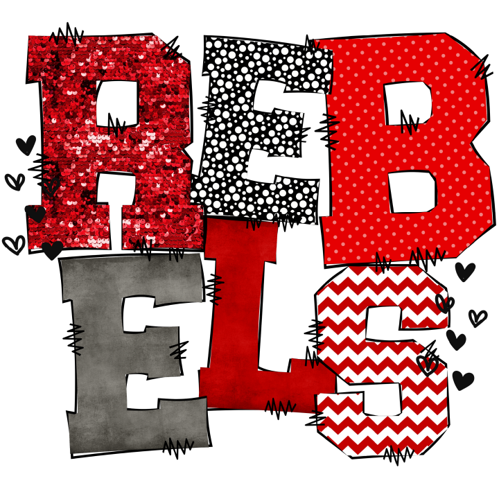 Rebels Colorful Doodle DTF Transfer