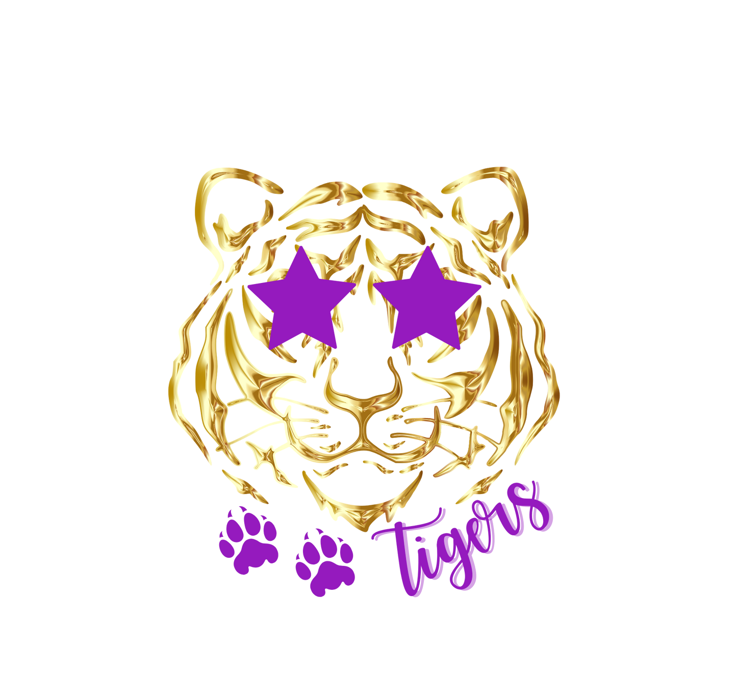 Preppy Foil Tiger DTF Transfer