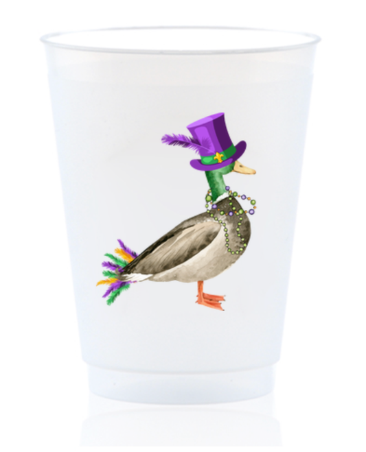 Mardi Gras Duck Shatterproof Cup