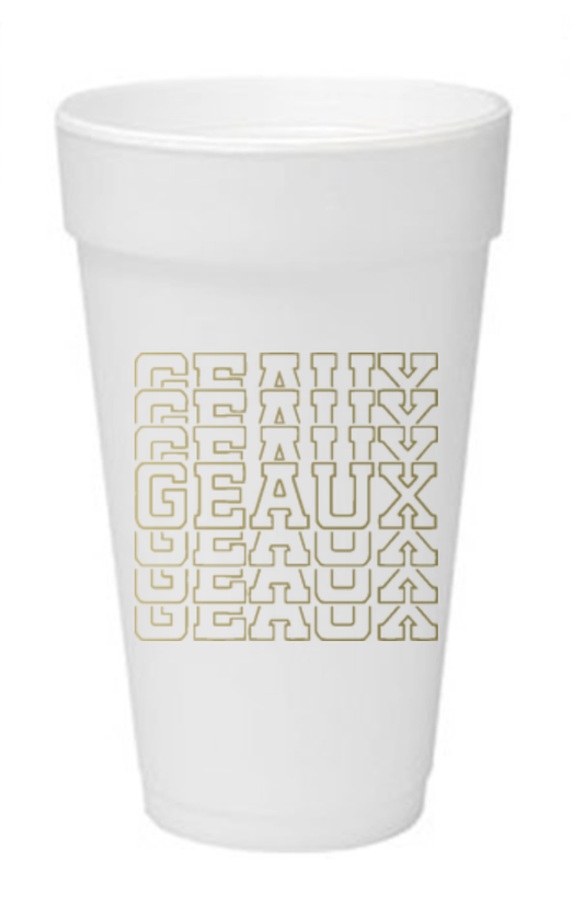 Geaux Tigers Repeat Styrofoam Cups