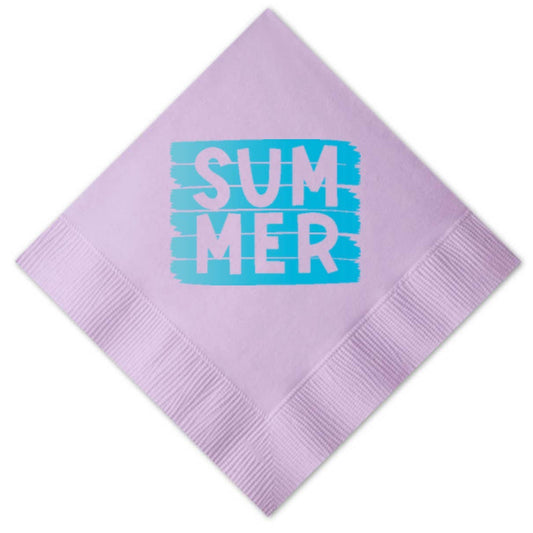 Summer Sketch Beverage Napkin