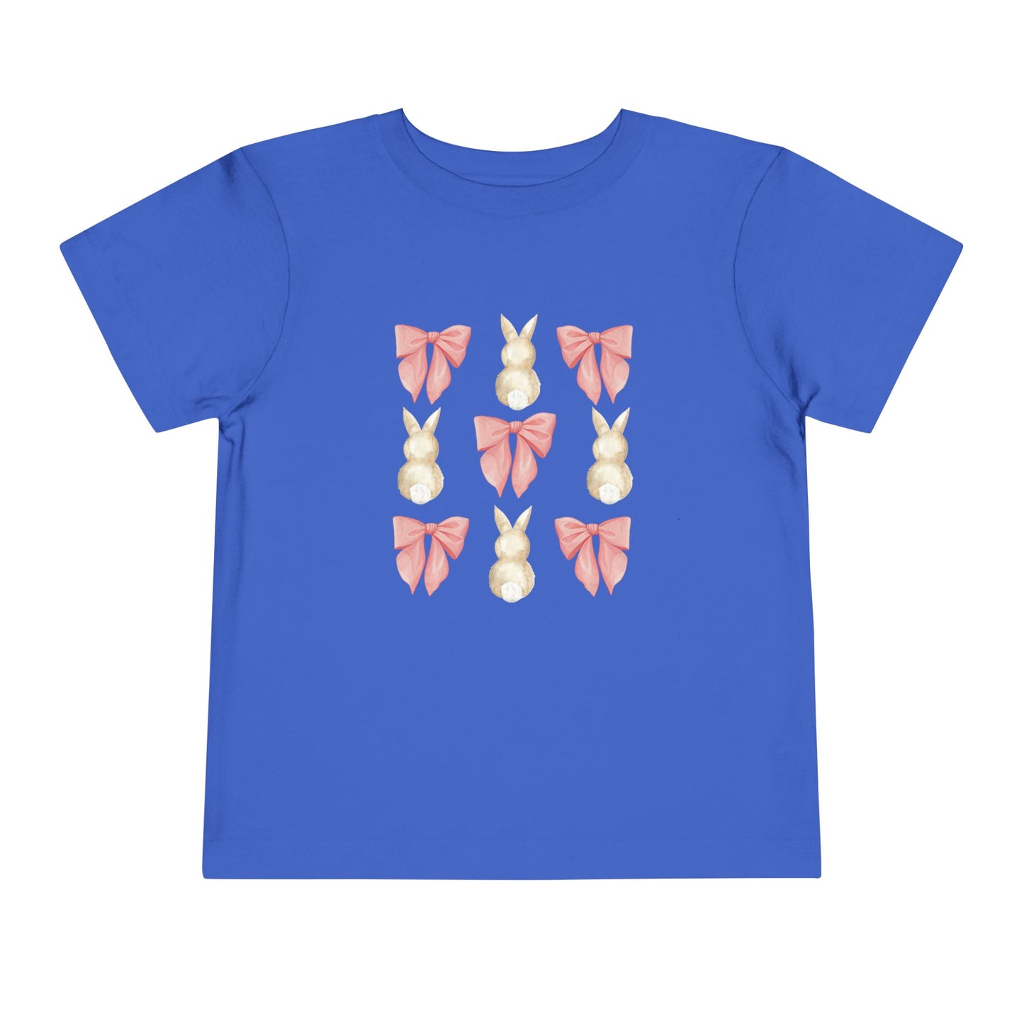 Bunnies & Pink Bow Coquette Toddler Tee