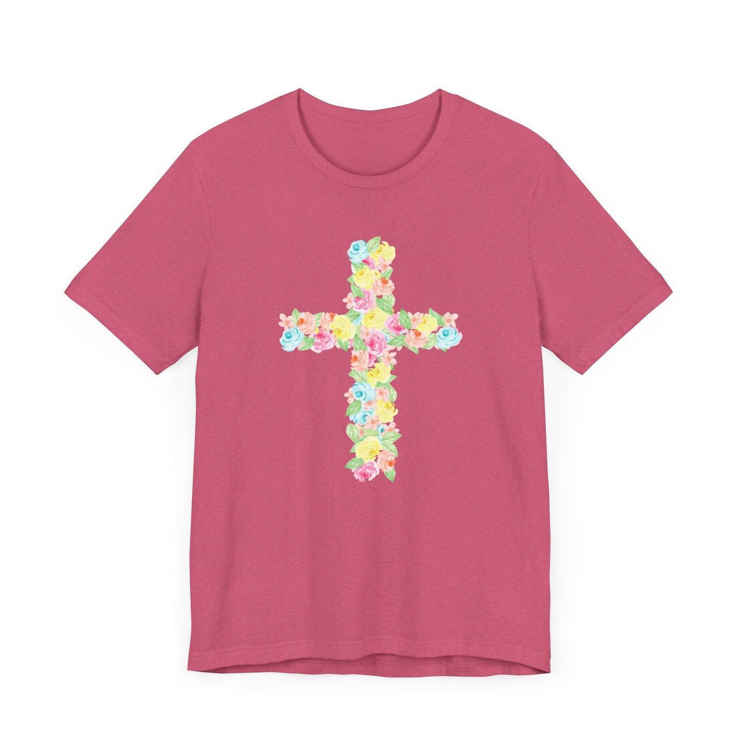 Floral Cross Adult Tee