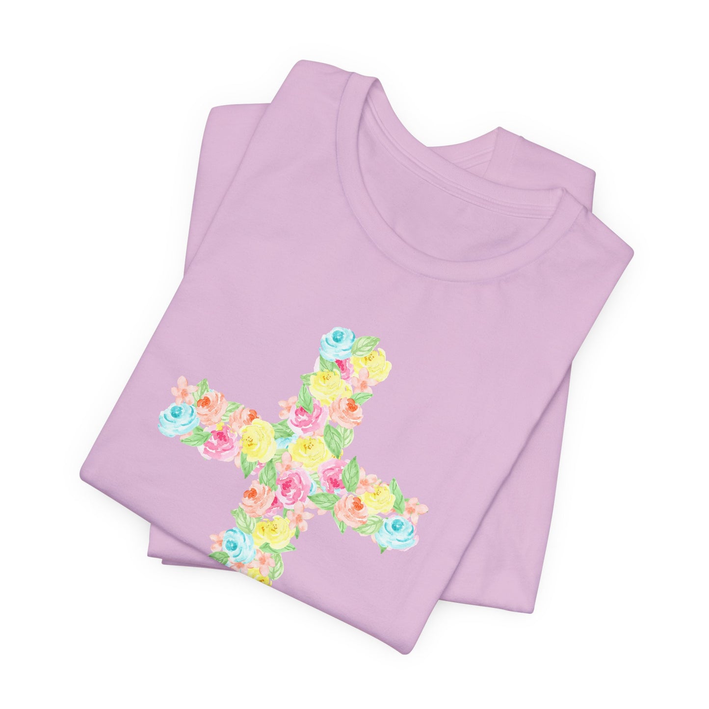 Floral Cross Adult Tee
