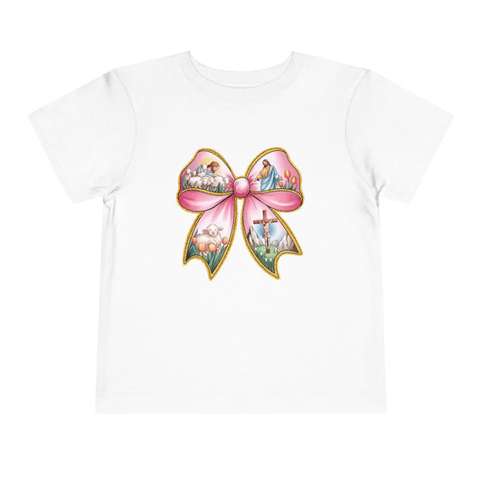 Easter Story Bow Toddler Tee
