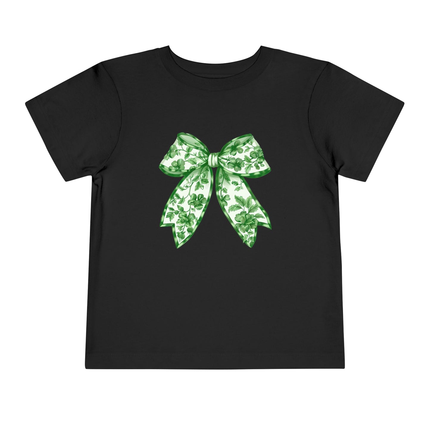Green Chinoiserie Bow Toddler Tee
