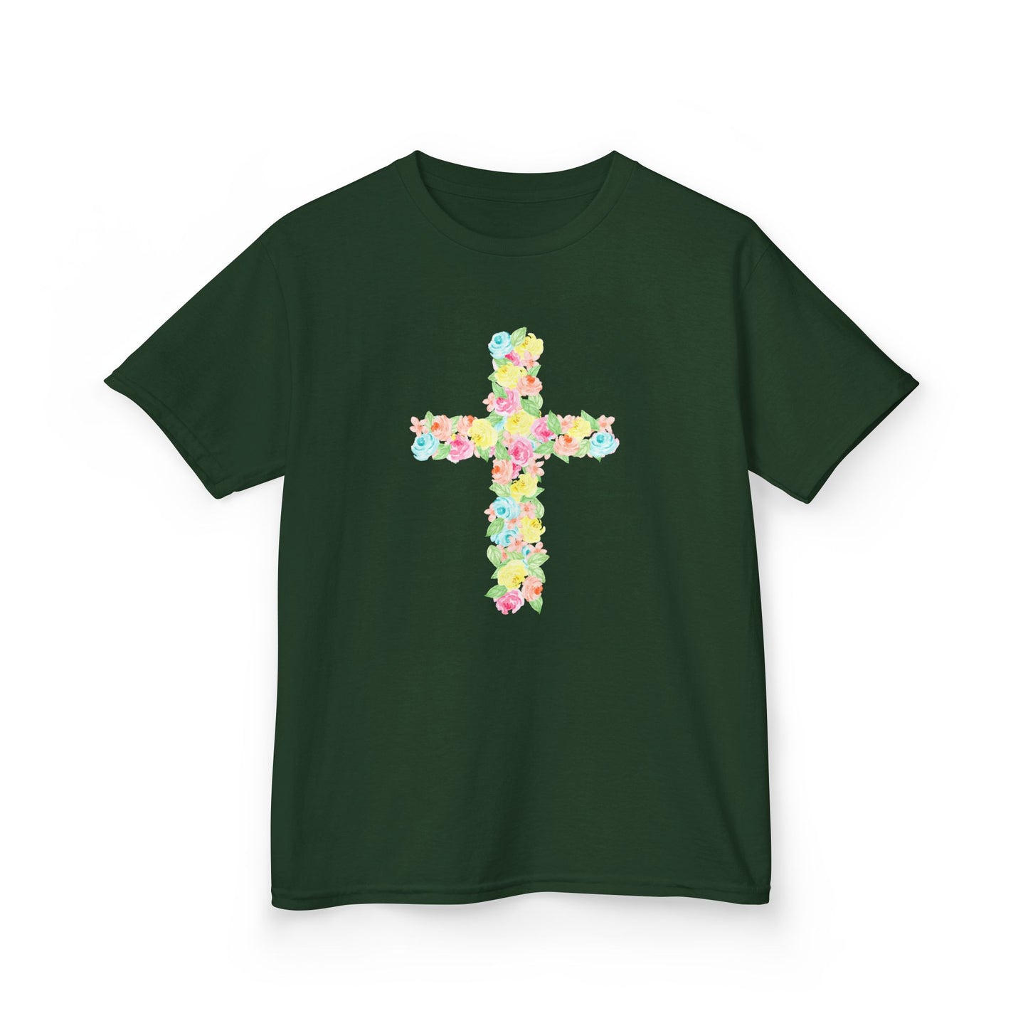 Floral Cross Youth Tee