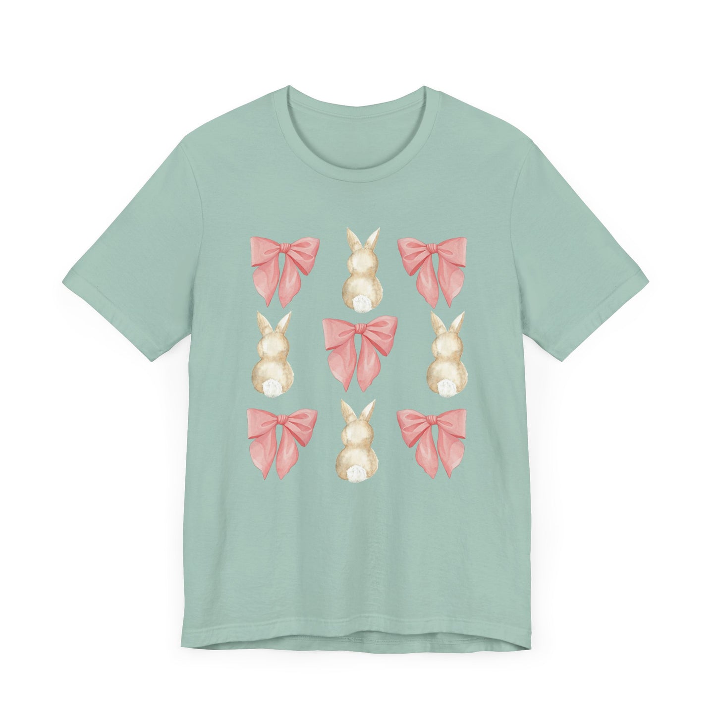 Bunnies & Pink Bow Coquette Adult Tee