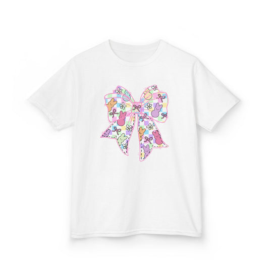 Easter Peeps Coquette Bow Youth Tee